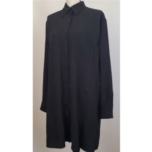 Donna Karan New York Black Shirt Dress Size 10
